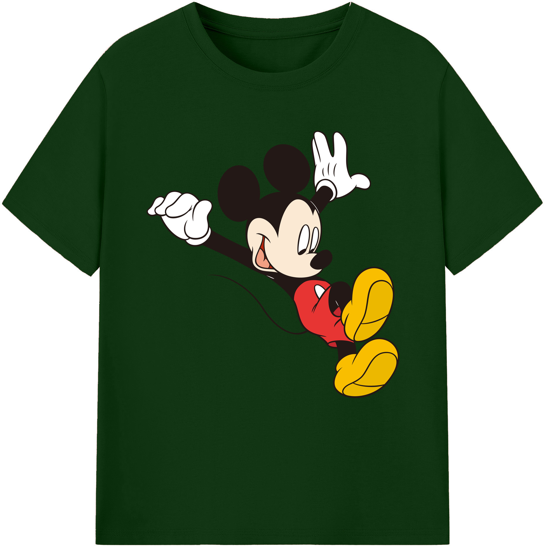 （画像用） ミッキーマウス Mickey Mouse 綿100％半袖Tシャツ（フロントプリント）